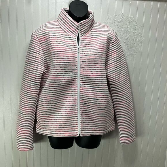 UNDER ARMOUR Loose Coupe Suelto Multi Colored Striped Jacket - Picture 1 of 6
